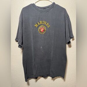 Vintage Marines Shirt Embroidered Black